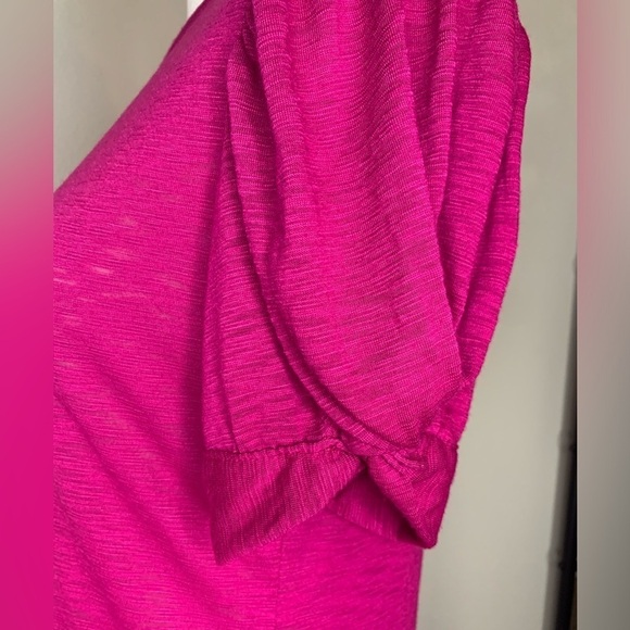 INC International Concepts Top Blouse Women Pink Puff Sleeve Size Medium - Picture 8 of 10